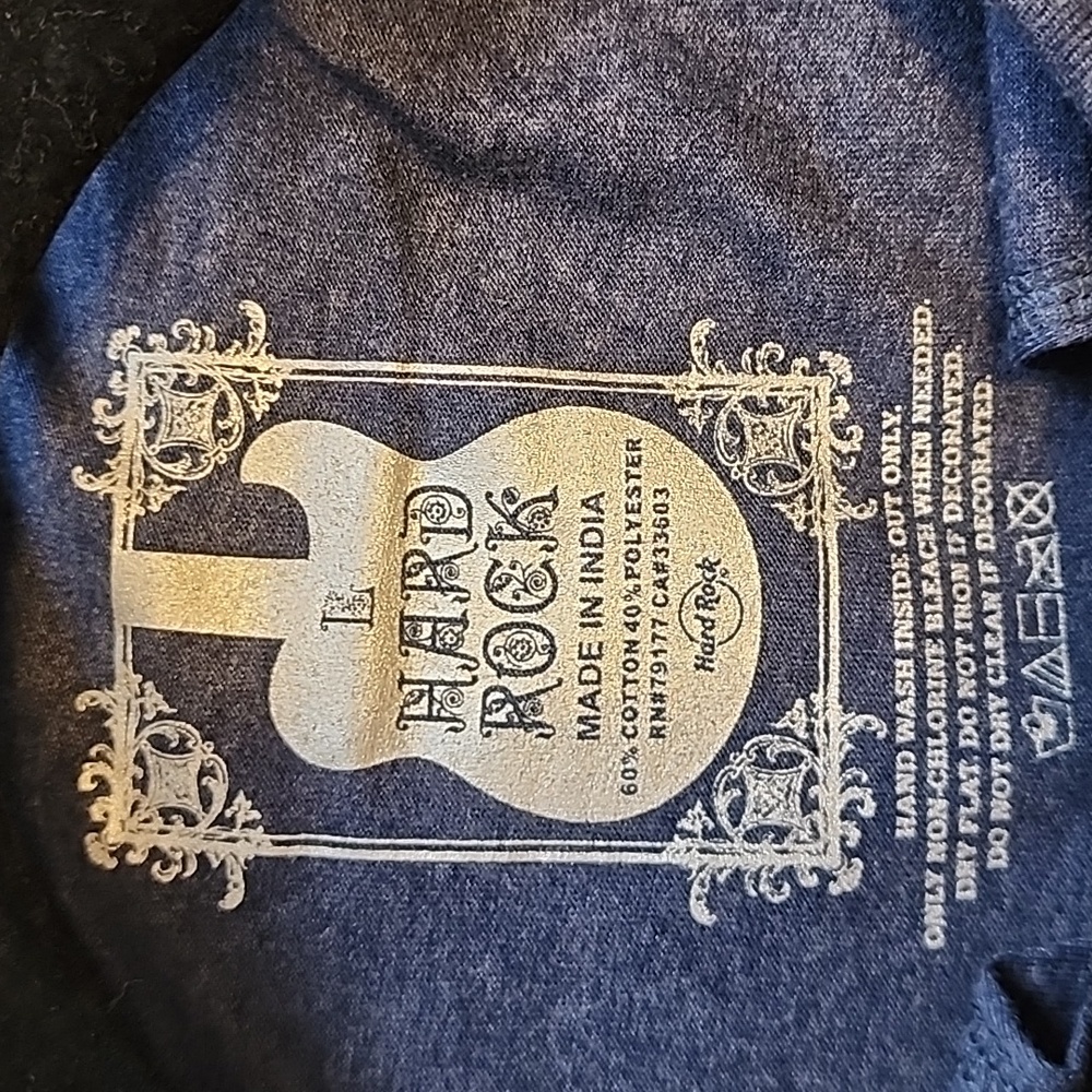 *DONATED* Hard Rock Blue Graphic T-Shirt - Picture 4 of 4